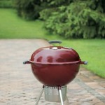 Weber One-Touch charcoal grill in red