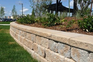 Roman Pisa Retaining Wall Block by Unilock at Benson Stone Co. in Rockford, IL