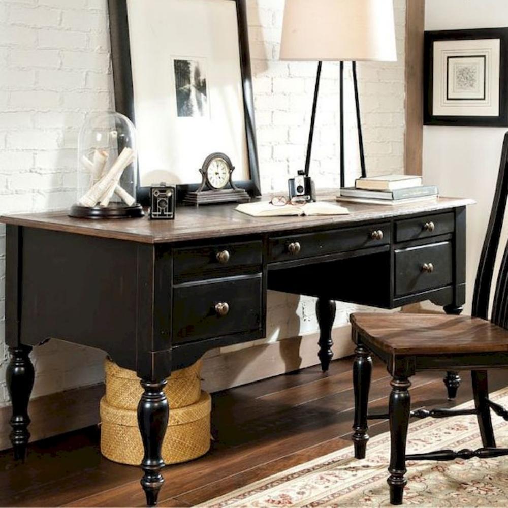 black home office desk