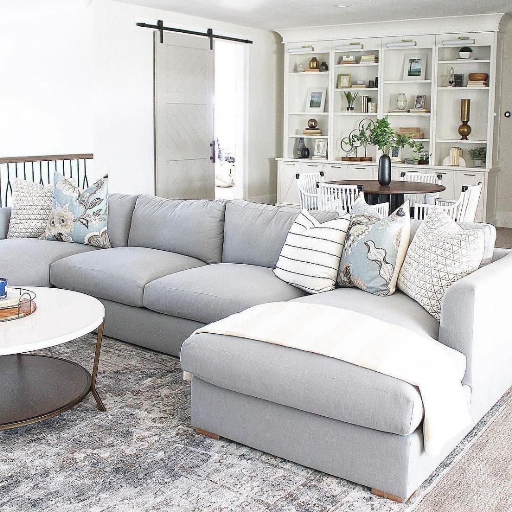 powder blue sectional