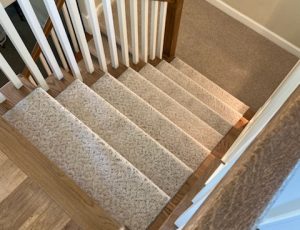 carpet runner flooring on a stairway