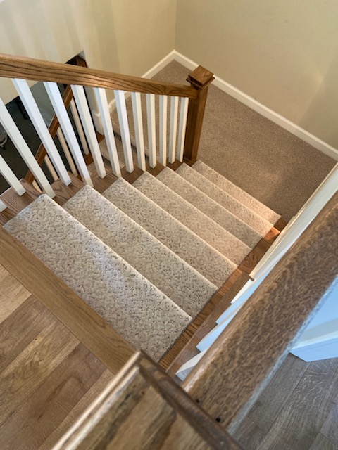 carpet runner flooring on a stairway