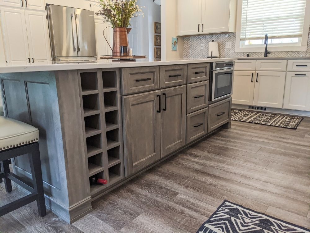 kitchen remodel with luxury vinyl flooring