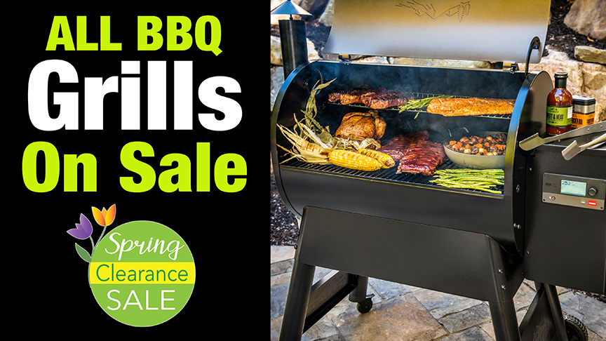 All BBQ Grills ON SALE during the Spring Clearance Sale at Benson Stone Company!