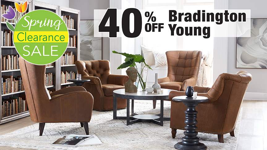 40% Off Bradington Young Furniture during the Spring Clearance Sale at Benson Stone Company!