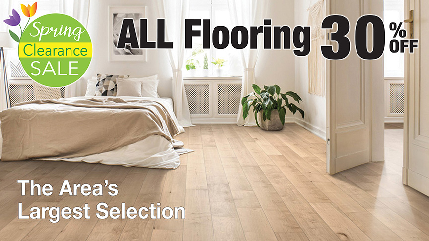 All Flooring 30% Off during the Spring Clearance Sale at Benson Stone Company!