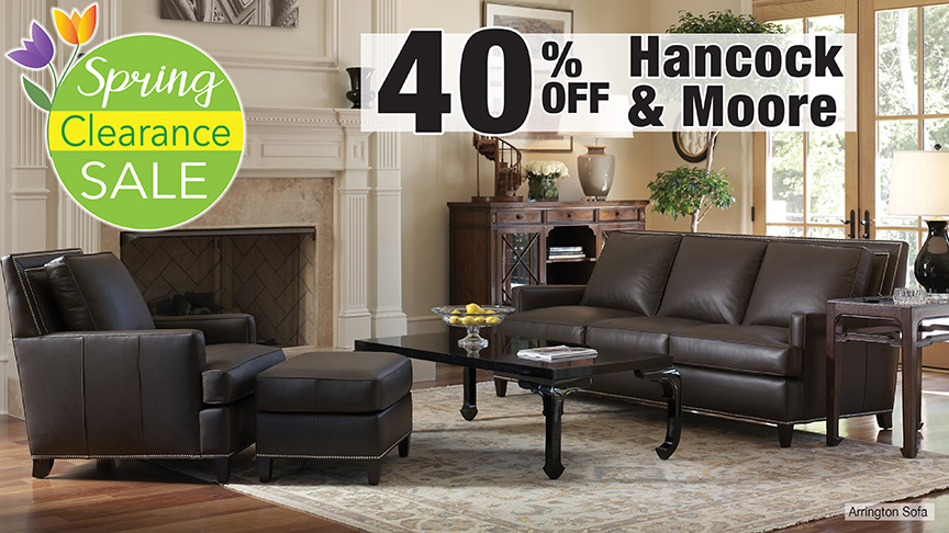 40% Off Hancock & Moore Furniture during the Spring Clearance Sale at Benson Stone Company!