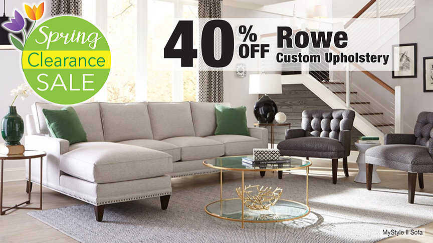 40% Off Rowe Furniture during the Spring Clearance Sale at Benson Stone Company!