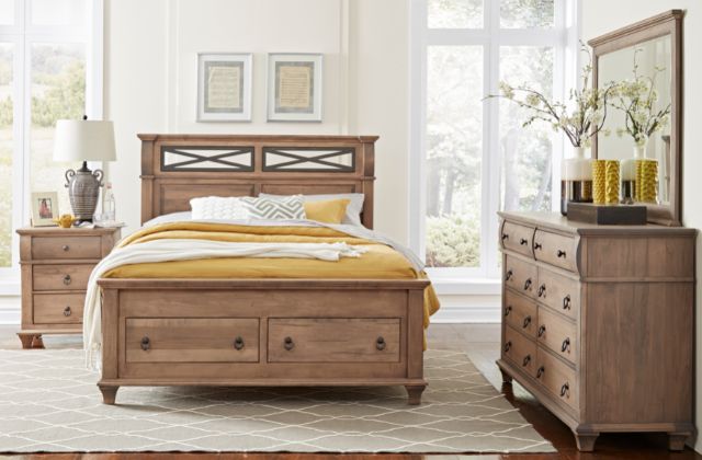 yutzy amish bedroom set stained wood 