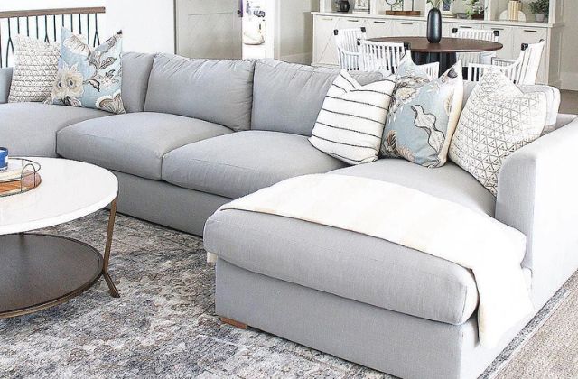 powder blue rowe sectional