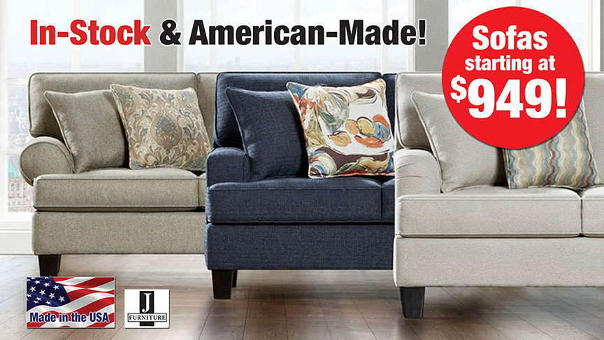 Sofas starting at $949 at Benson Stone Company! In Stock & American-Made