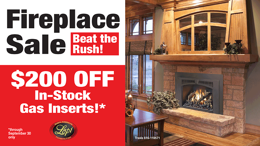 Fireplace Sale on all Travis IN-STOCK Gas Inserts & Wood Stoves! Limited time only!