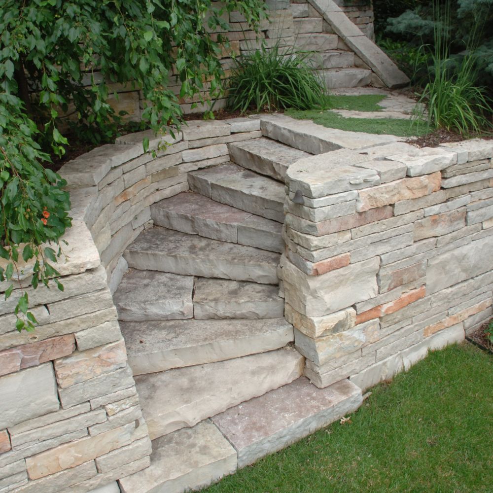 landscaping wall stone and steps