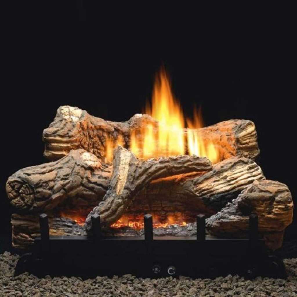 classic oak wood gas logs