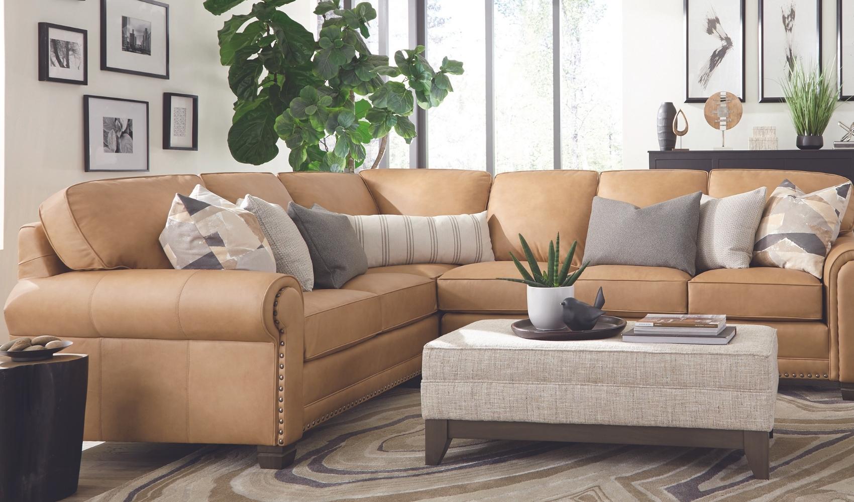 leather sectional by smith bros