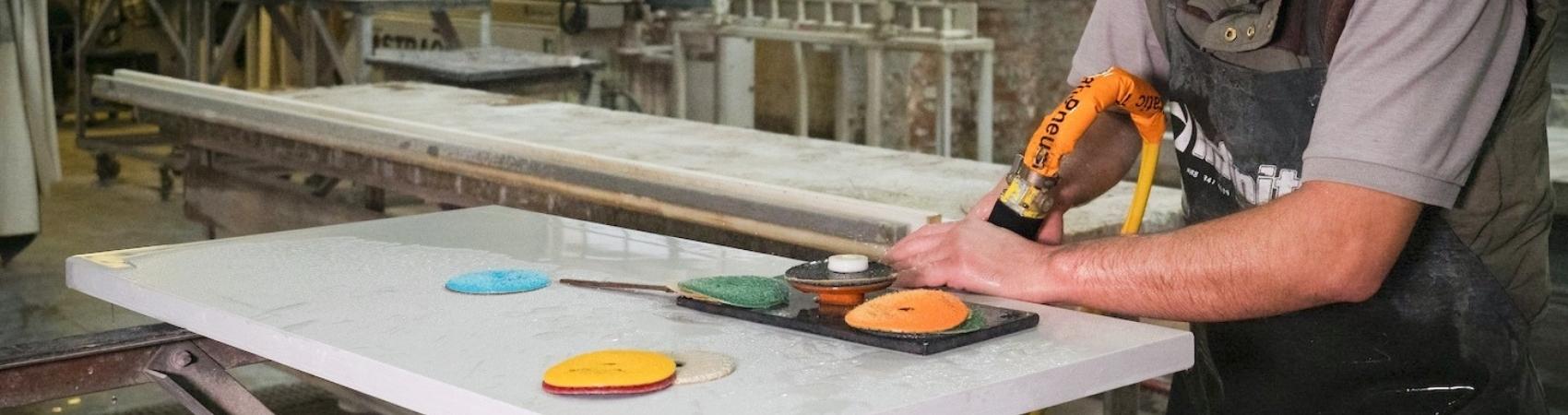 polishing quartz countertops