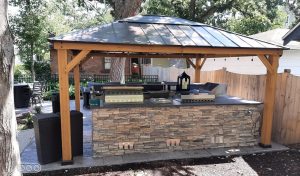 outdoor kitchen landscape project in rockford, il