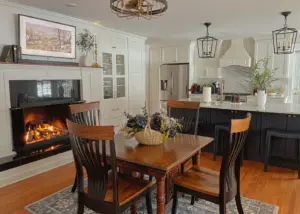 Open Dining Area within French Country Kitchen