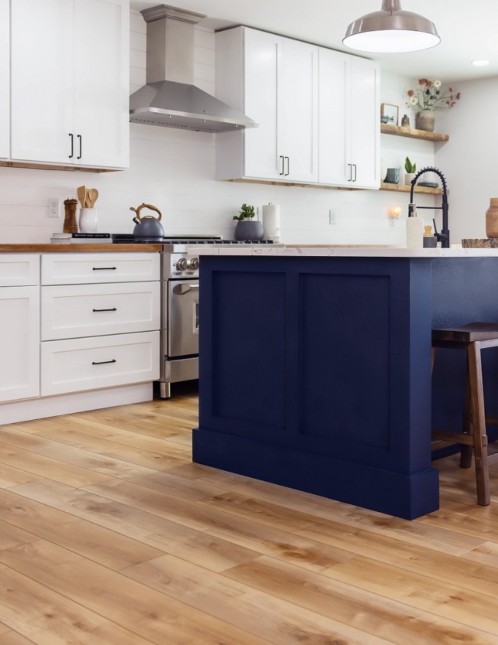 COREtec flooring manila oak in a kitchen